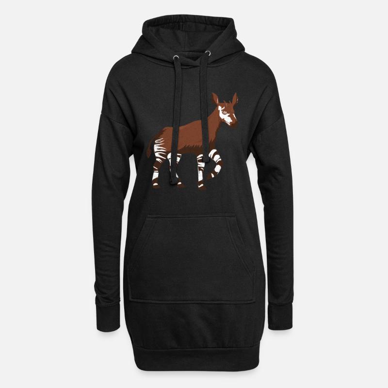 Okapi - Hoodie-Kleid - Schwarz