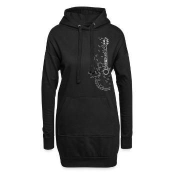 Gitarre Musiker Geschenkidee für Gitarristen - Hoodie-Kleid - Schwarz - Vorne