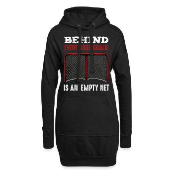 Eishockey - Hoodie-Kleid - Schwarz - Vorne