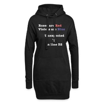 Unexpected Bracket in Line 32 - Hoodie-Kleid - Schwarz - Vorne