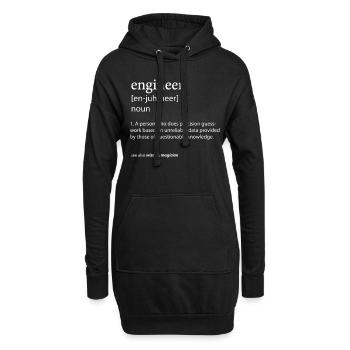 Ingénieur - Sweat-shirt à capuche long Femme - noir - Devant