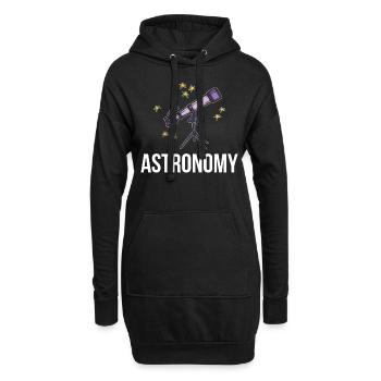 Astronomie - Sweat-shirt à capuche long Femme - noir - Devant