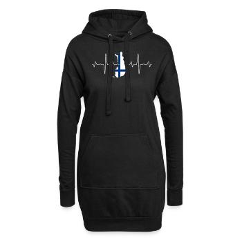 Finlande - Sweat-shirt à capuche long Femme - noir - Devant