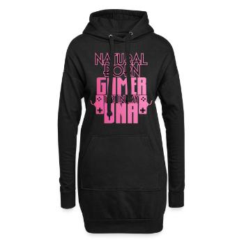 Chemise de jeu Gamer Natural Born - Sweat-shirt à capuche long Femme - noir - Devant