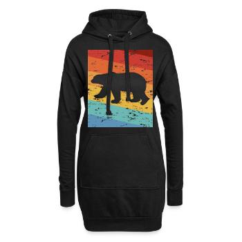Eisbär - Hoodie-Kleid - Schwarz - Vorne
