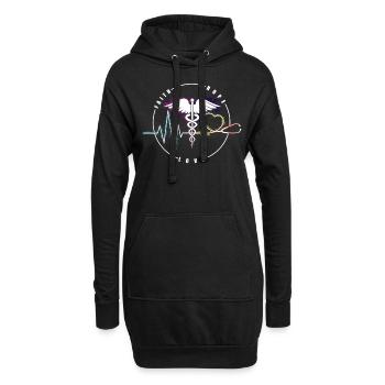 Arzt oder Ärztin , Krankenschwester - Liebe - - Hoodie-Kleid - Schwarz - Vorne
