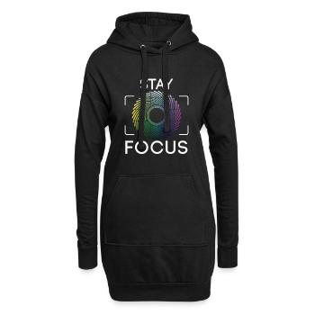 Photograph Fotograf Fokus Kamera - Hoodie-Kleid - Schwarz - Vorne