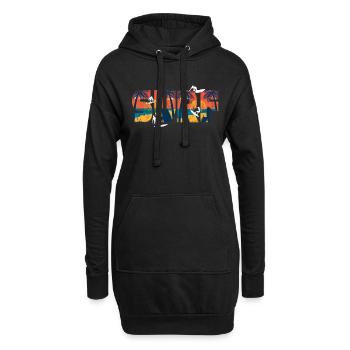 surf - Sweat-shirt à capuche long Femme - noir - Devant