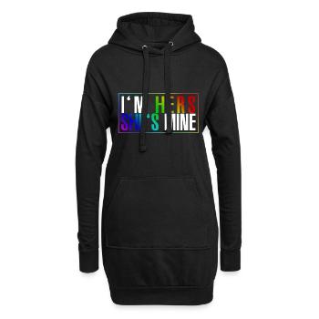 Gay Lesbian Lesbisch Regenbogen Gerechtigkeit Gesc - Hoodie-Kleid - Schwarz - Vorne