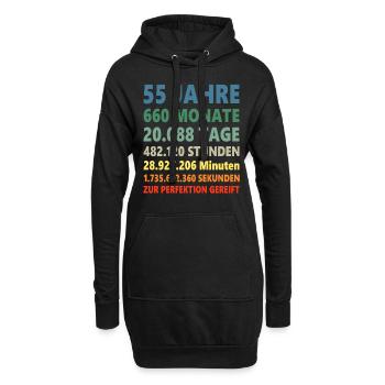 55 Jahre 55. Geburtstag Geschenk - Hoodie-Kleid - Schwarz - Vorne
