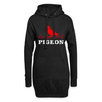 Pigeon - Sweat-shirt à capuche long Femme - noir - Devant
