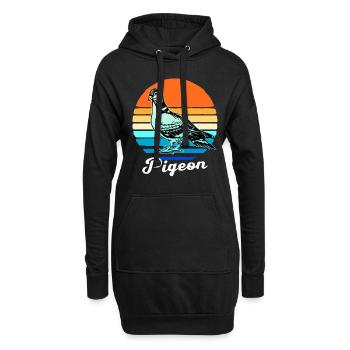 Tauben Rennen Taubenzüchter Brieftaube Turteltaube - Hoodie-Kleid - Schwarz - Vorne