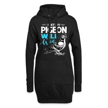 Tauben Rennen Taubenzüchter Brieftaube Turteltaube - Hoodie-Kleid - Schwarz - Vorne