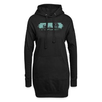 Farmer Gift Idea Tractor Farm Farming Agriculture - Hoodie Dress - black - Front