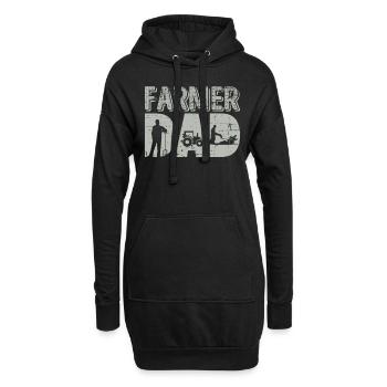 Farmer Dad Gift Farming Farm Agriculture Father - Hoodie Dress - black - Front