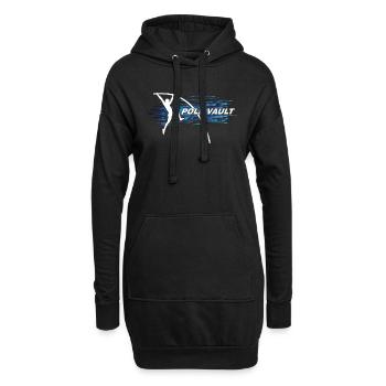 Stabhochsprung-Gymnast-Tanzen-balancierende Akrobaten - Hoodie-Kleid - Schwarz - Vorne