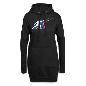 Épée de cadeau de tireur d'escrime au coucher du soleil d'époque - Sweat-shirt à capuche long Femme - noir - Devant