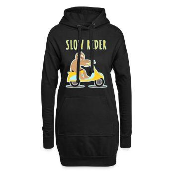 Paresseux conduite moto scooter - Sweat-shirt à capuche long Femme - noir - Devant