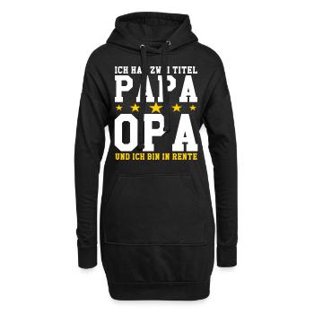 Papa retraite pensionné retraite pensionné retraite - Sweat-shirt à capuche long Femme - noir - Devant