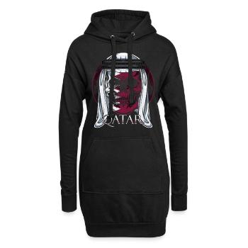 Katar - Hoodie-Kleid - Schwarz - Vorne