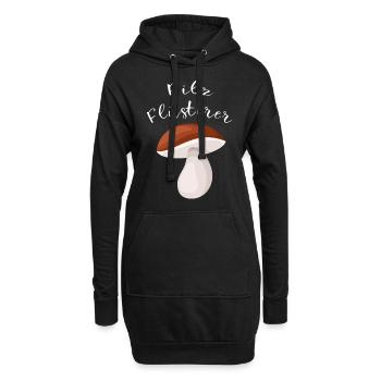 Pilz Flüsterer - Hoodie-Kleid - Schwarz - Vorne