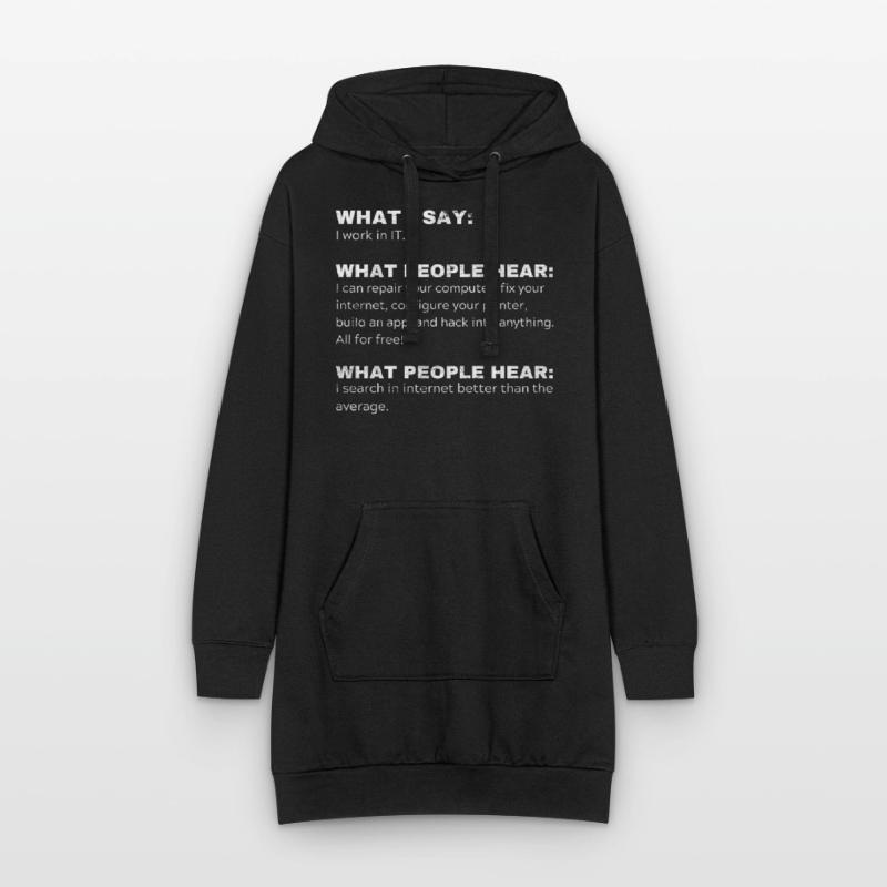 Funny Gift Programmer Computer Nerds IT Hoodie Dress