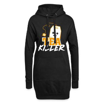Teetrinker Tee - Hoodie-Kleid - Schwarz - Vorne