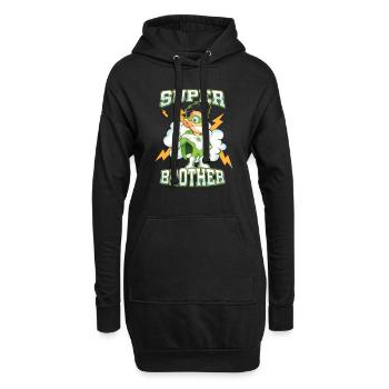 Cool Super Brother Big Bro Famille frères et sœurs d'abord - Sweat-shirt à capuche long Femme - noir - Devant