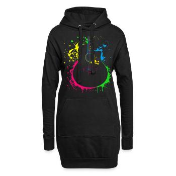 Gitarre Musiker Geschenkidee für Gitarristen - Hoodie-Kleid - Schwarz - Vorne