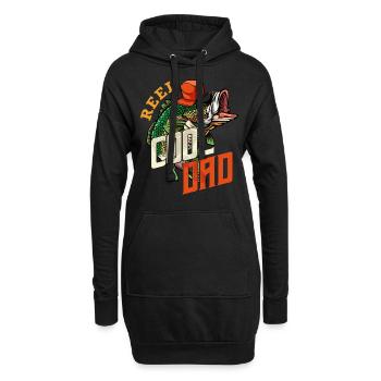 Angler - Hoodie-Kleid - Schwarz - Vorne