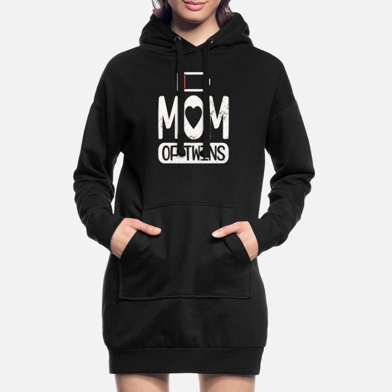 Zwillingsmutter Mutter der Zwillinge Geschenk Hoodie-Kleid