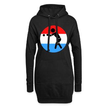 Pétanque - Hoodie-Kleid - Schwarz - Vorne