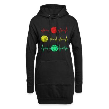 Pétanque Bocce Raffa Boule Sport Ball Petanque - Hoodie-Kleid - Schwarz - Vorne