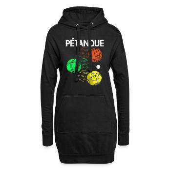 Pétanque Bocce Raffa Boule Sport Ball Petanque - Sweat-shirt à capuche long Femme - noir - Devant