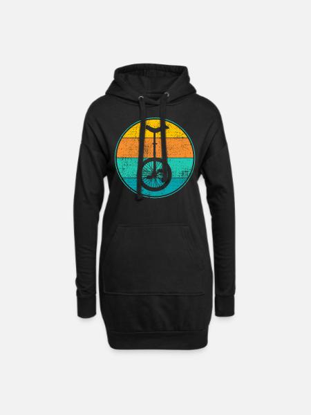Einrad - Hoodie-Kleid - Schwarz