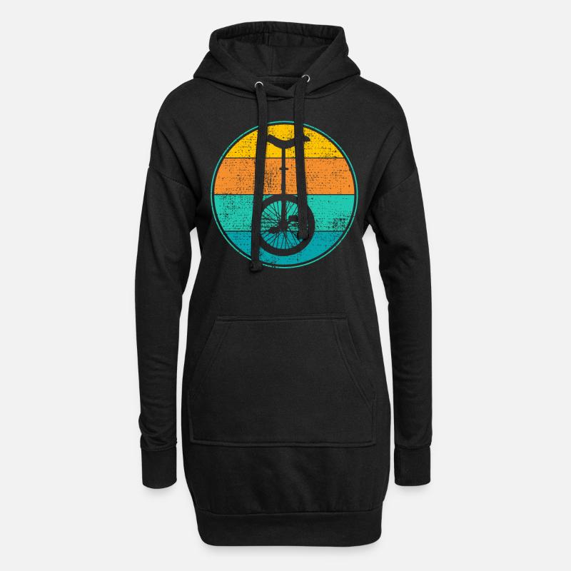 Einrad - Hoodie-Kleid - Schwarz