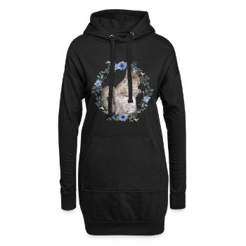 Eichhörnchen - Hoodie-Kleid - Schwarz - Vorne