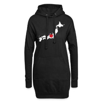 Japan - Hoodie-Kleid - Schwarz - Vorne