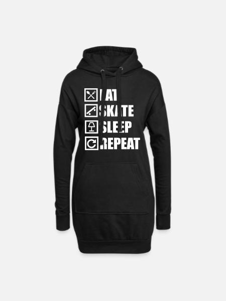 Skate - Hoodie-Kleid - Schwarz