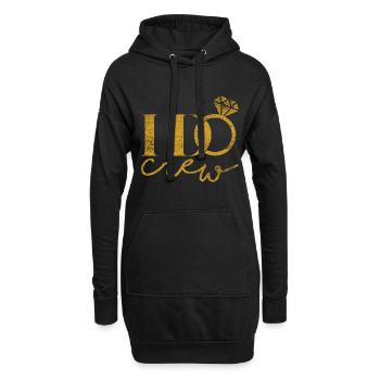 Demande en mariage - Sweat-shirt à capuche long Femme - noir - Devant