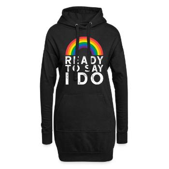 Hochzeit LGBT - Hoodie-Kleid - Schwarz - Vorne