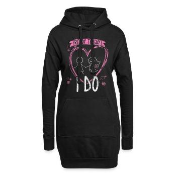 Heiraten Brautpaar - Hoodie-Kleid - Schwarz - Vorne