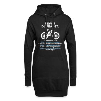 Rad Fahrrad Mountainbike MTB Spruch Geschenk - Hoodie-Kleid - Schwarz - Vorne
