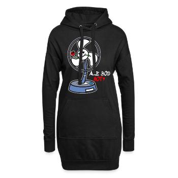 Ventilator Hitze - Hoodie-Kleid - Schwarz - Vorne