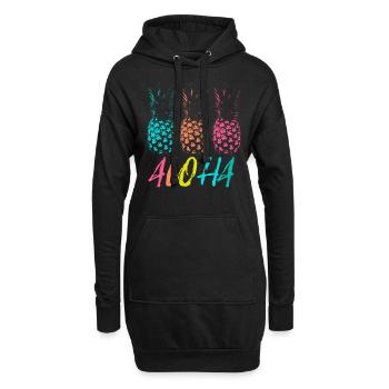 ALOHA - Hoodie-Kleid - Schwarz - Vorne