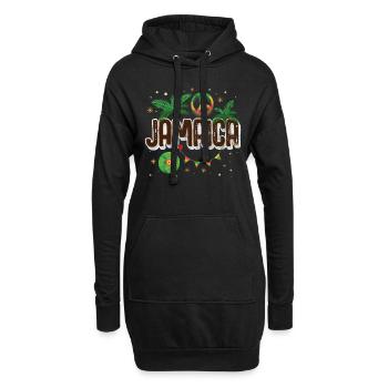 Jamaïque - Sweat-shirt à capuche long Femme - noir - Devant