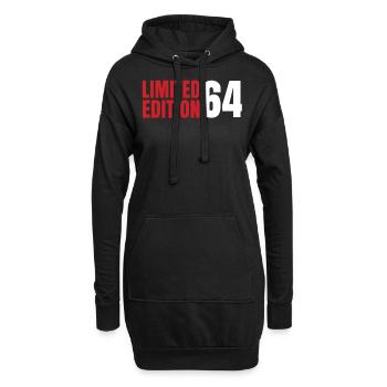 55. Geburtstag 1964 - Hoodie-Kleid - Schwarz - Vorne
