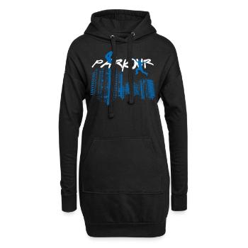 Parkour - Hoodie-Kleid - Schwarz - Vorne
