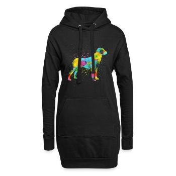 rottweiler - Sweat-shirt à capuche long Femme - noir - Devant