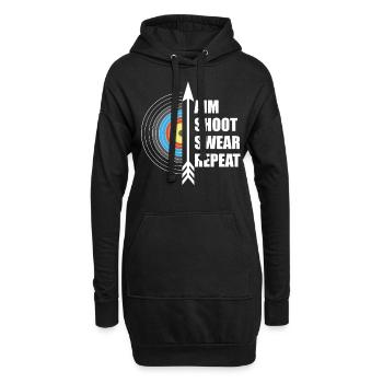 Bogenschießen Sport - Hoodie-Kleid - Schwarz - Vorne